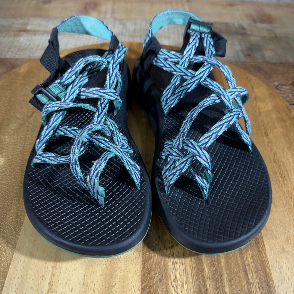 Chaco Sandal Women 8 Teal Purple Z Cloud X2 Strappy Athletic Hiking Water Shoe